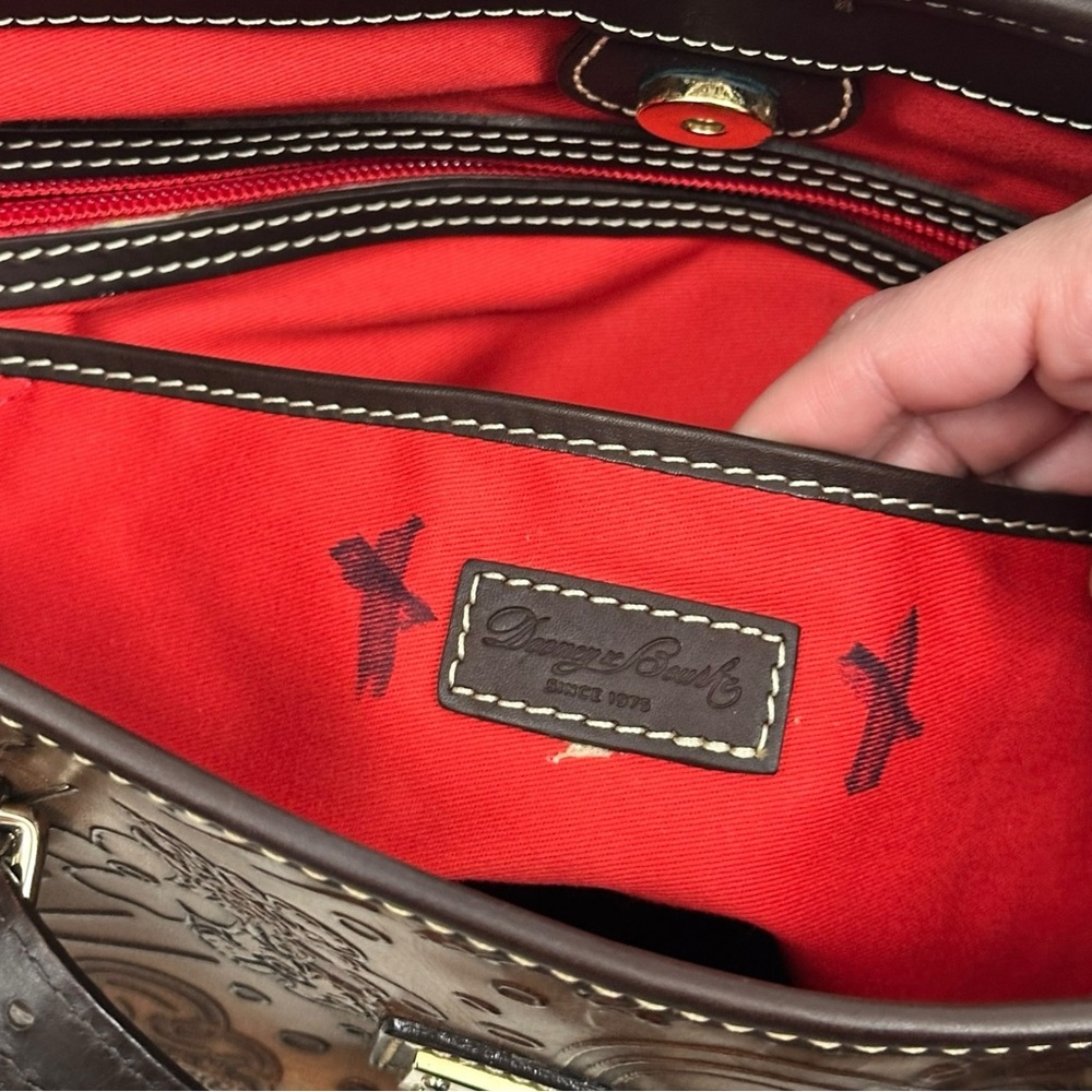 Dooney & Bourke Disney Parks Aulani Brown Leather Tote Bag - Picture 9 of 11